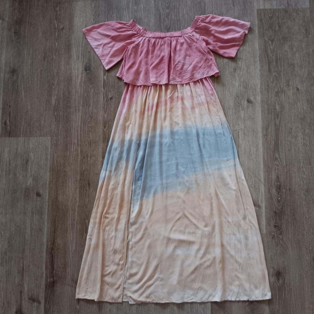 Mustard Seed Maxi Dress Womens S/XS Pastel Ruffle Fairy Castle Princess Cottage